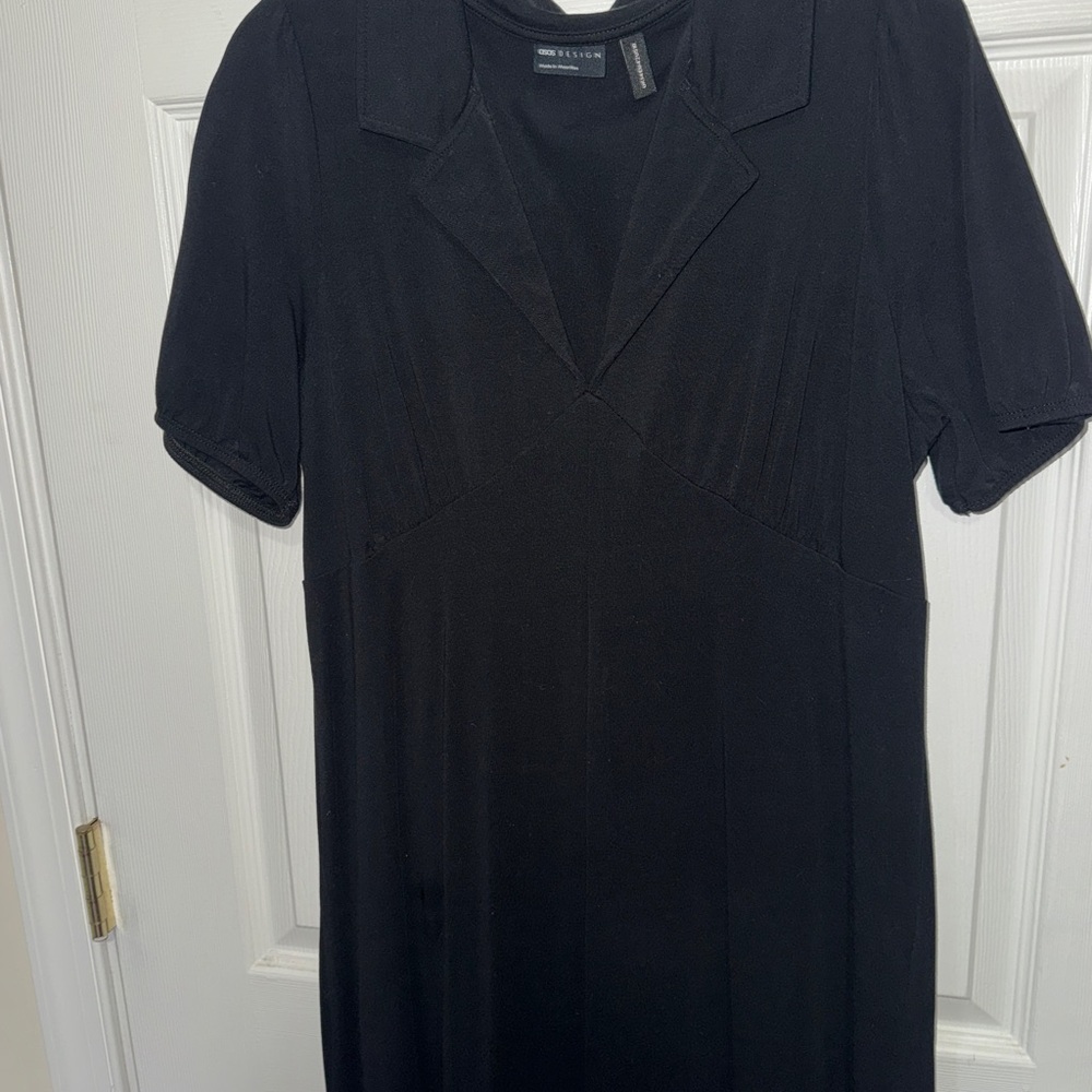 ASOS Collared Tea Dress - Black - Size 6